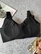 Комфортний безшовний топ із застібкою, з широкими бретелями 2XL, Чорний