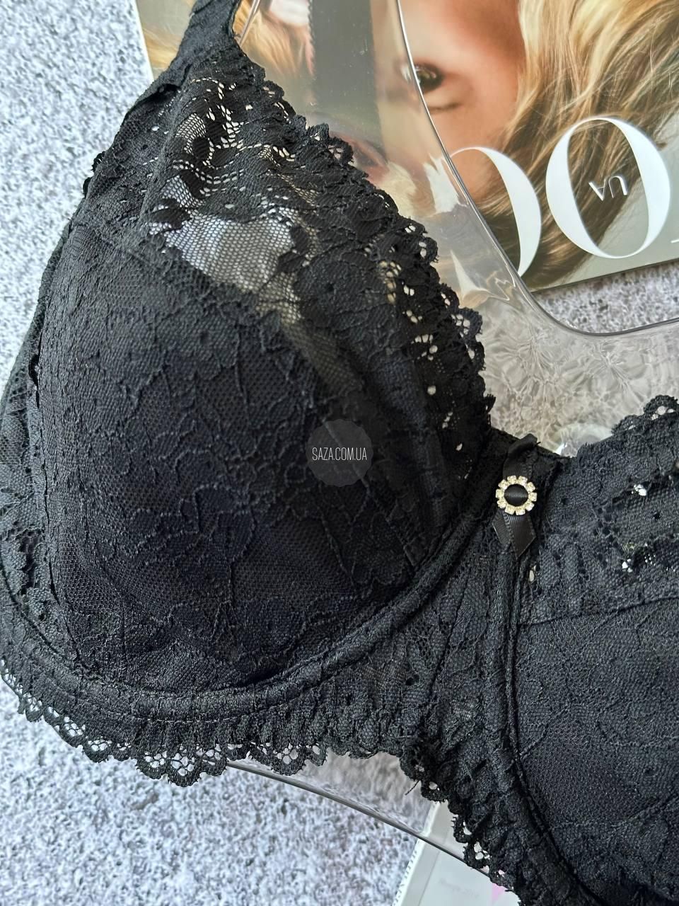 Комфортный бюстгальтер Lanny Mode без поролона черный 80G
